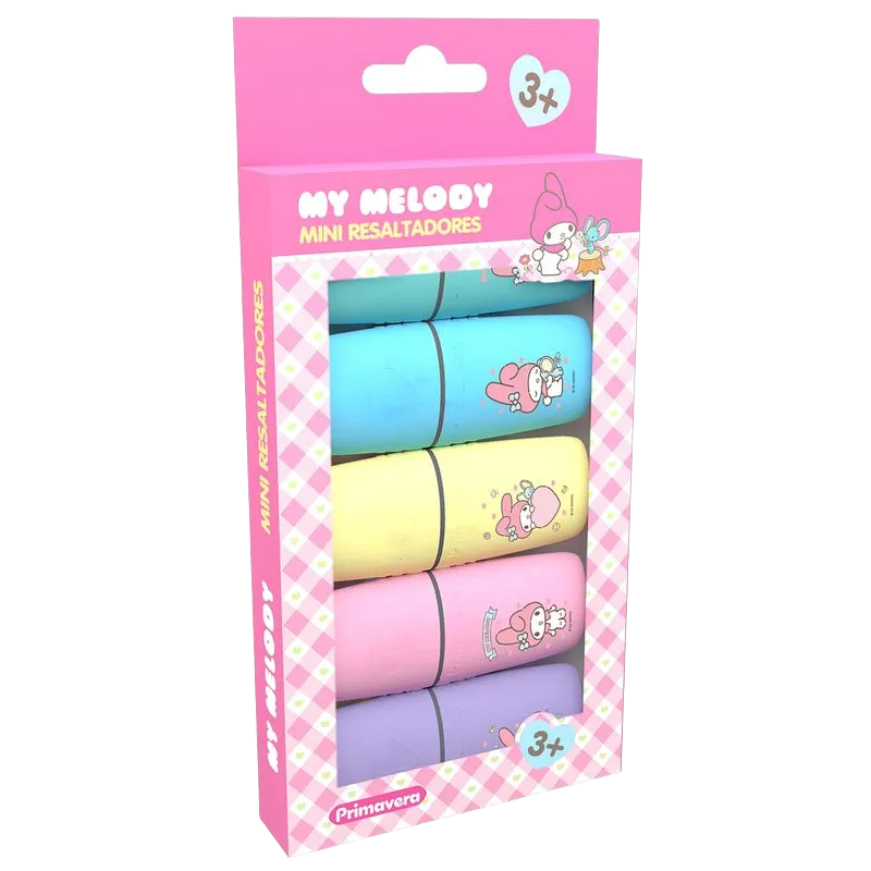 Resaltadores prisma pastel my melody X5