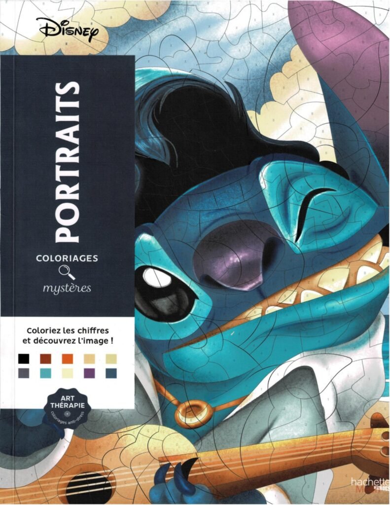 Libro De Colorear Disney: Coloriages Mystères – Portraits (Stitch)