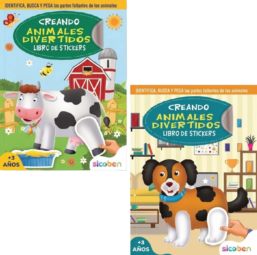 Animales Divertidos – Libro de stickers
